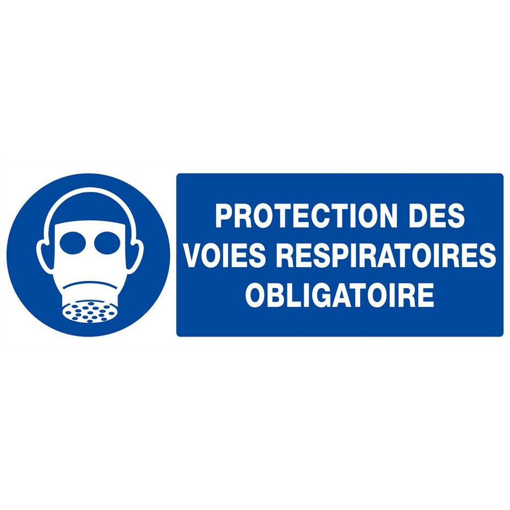 PANNEAU PROTECTION DES VOIES RESPIRATOIRES OBLIGAT. 330X120MM TALIAPLAST - 626510