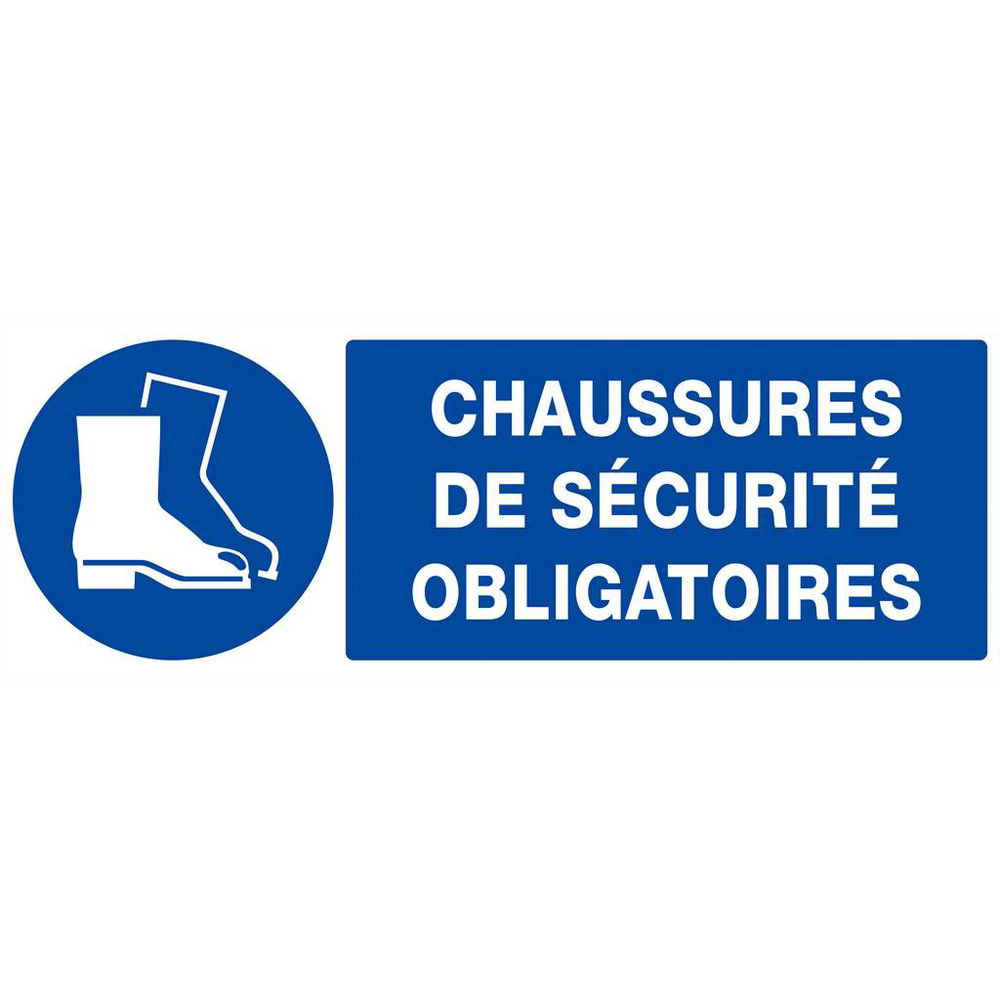 PANNEAU CHAUSSURES DE SECURITE OBLIGATOIRES 330X120MM TALIAPLAST - 626518