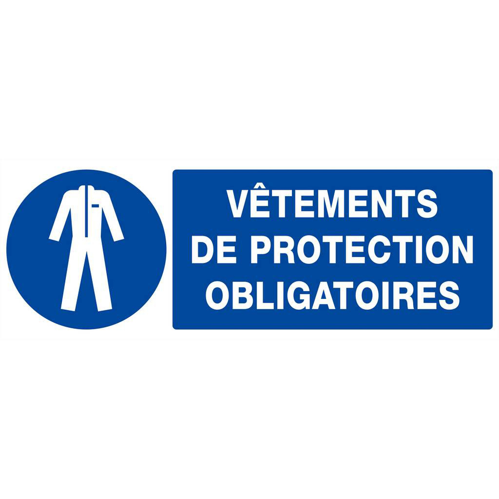 PANNEAU VETEMENTS DE PROTECTION OBLIGATOIRES 330X120MM TALIAPLAST - 626519