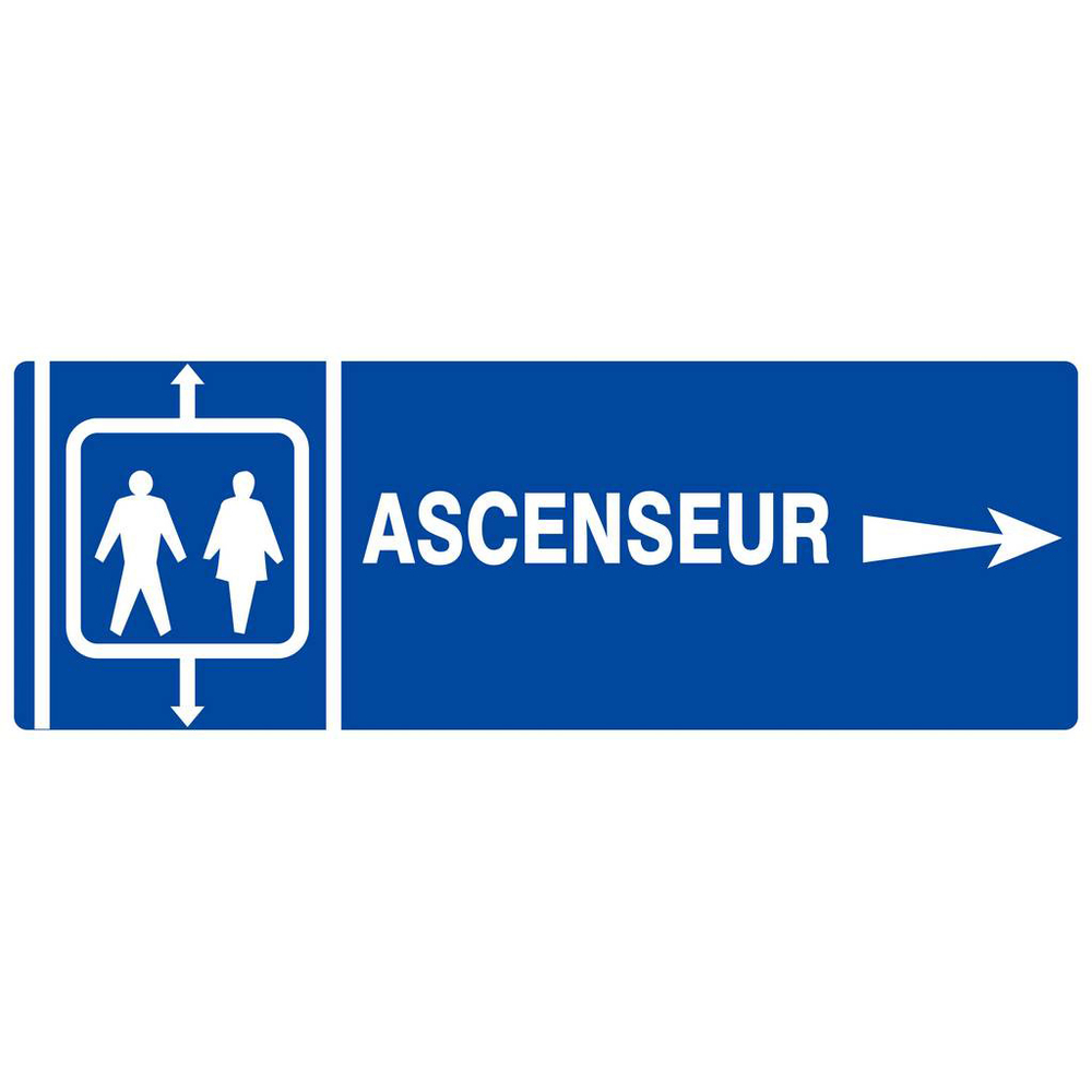 Panneau rigide ASCENSEUR FLECHE A DROITE 330X120MM TALIAPLAST - 626602