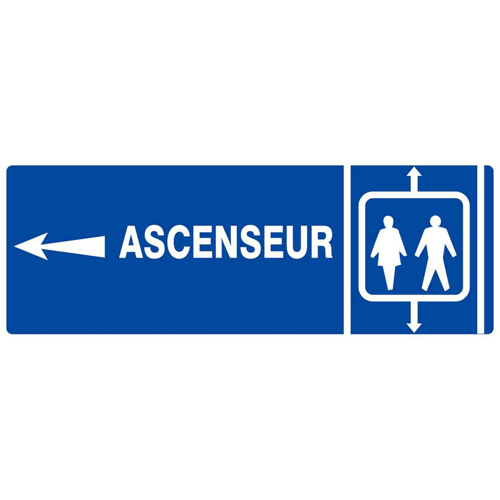 Panneau rigide ASCENSEUR FLECHE A GAUCHE 330X120MM TALIAPLAST - 626603