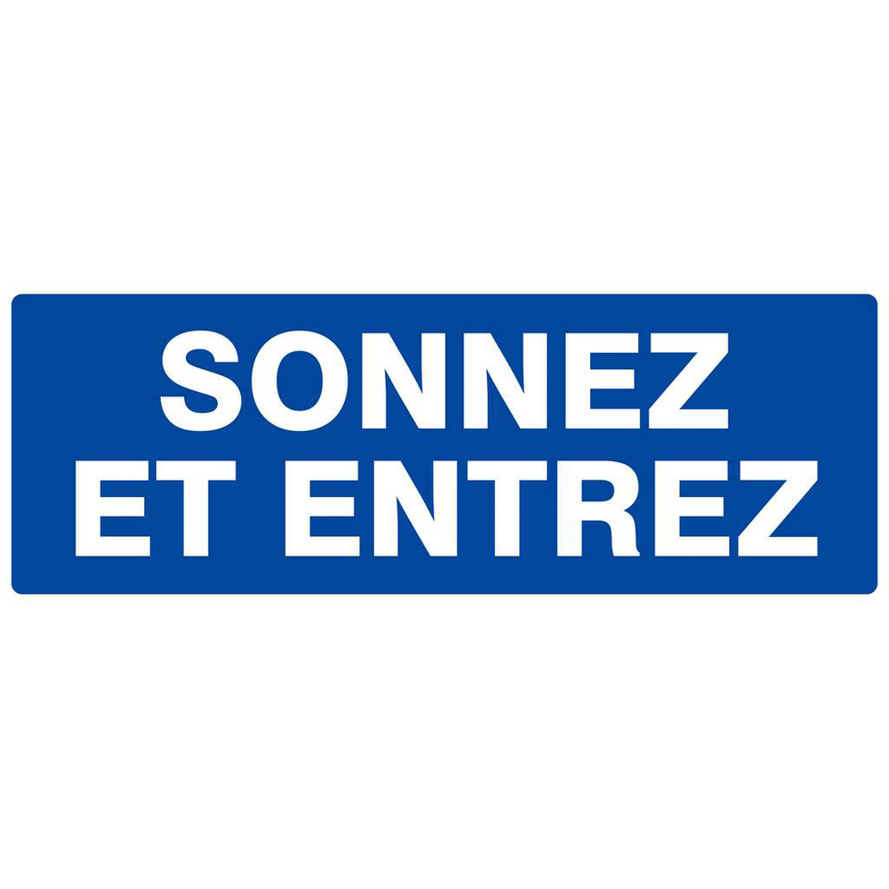 Panneau rigide SONNEZ ET ENTREZ 330X120MM TALIAPLAST - 626631