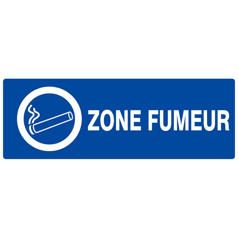 Panneau rigide ZONE FUMEUR 330X120MM TALIAPLAST - 626633