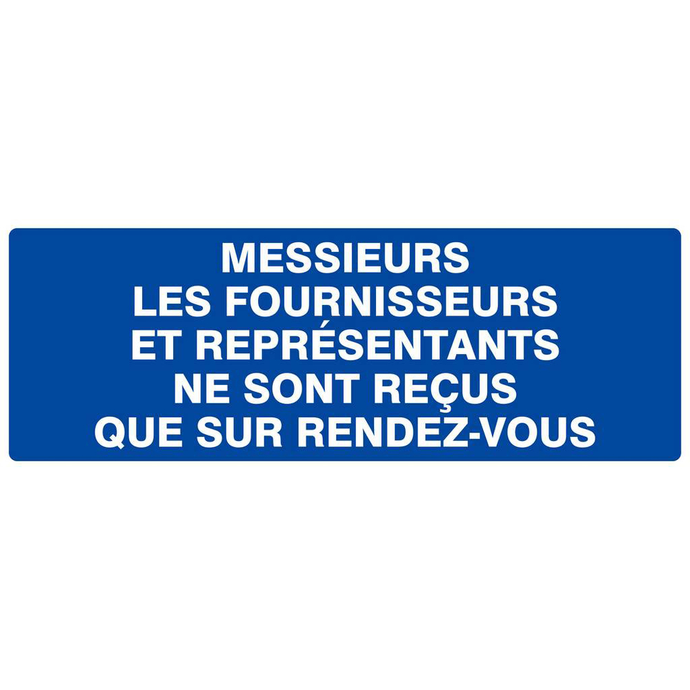 Panneau rigide FOURNISSEURS & REPRESENTANTS RECUS SUR R.D.V 330x120mm TALIAPLAST - 626638