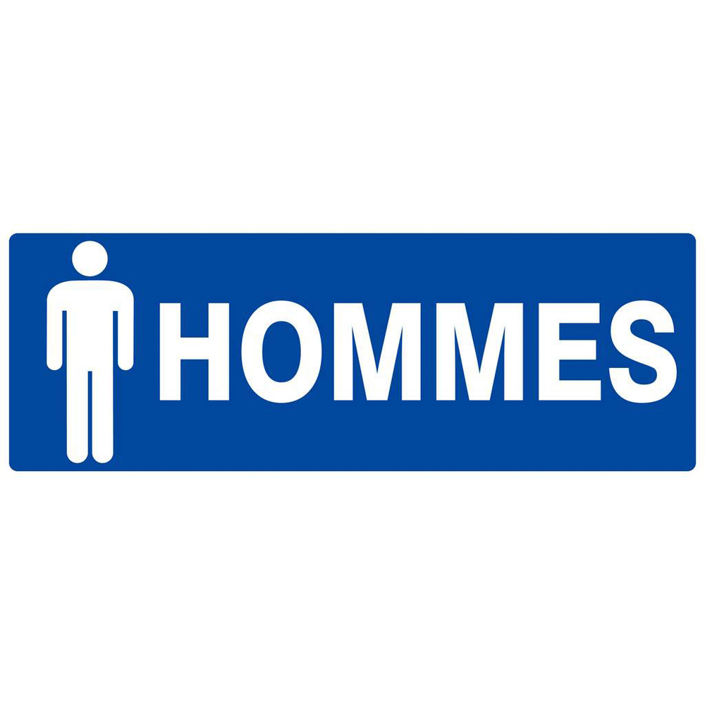 Panneau rigide TOILETTES HOMMES 330X120MM TALIAPLAST - 626648