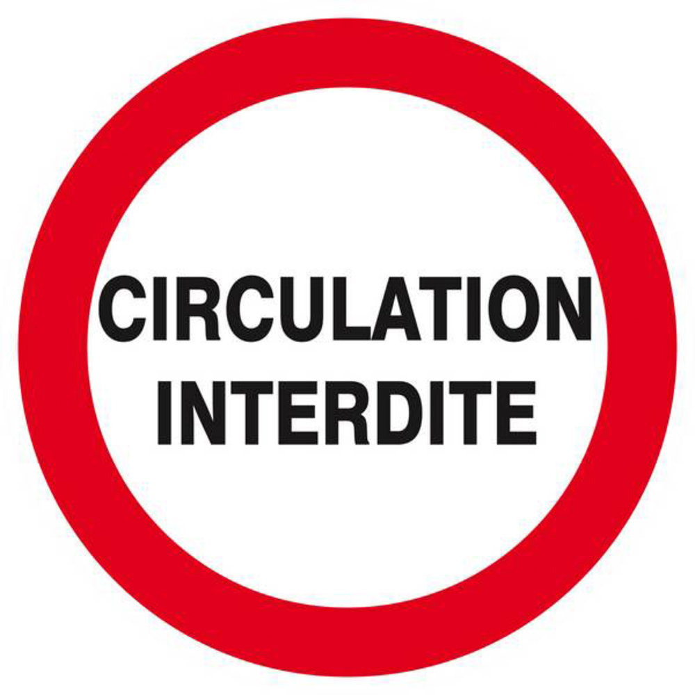Panneau rigide CIRCULATION INTERDITE Ø180MM TALIAPLAST - 627207