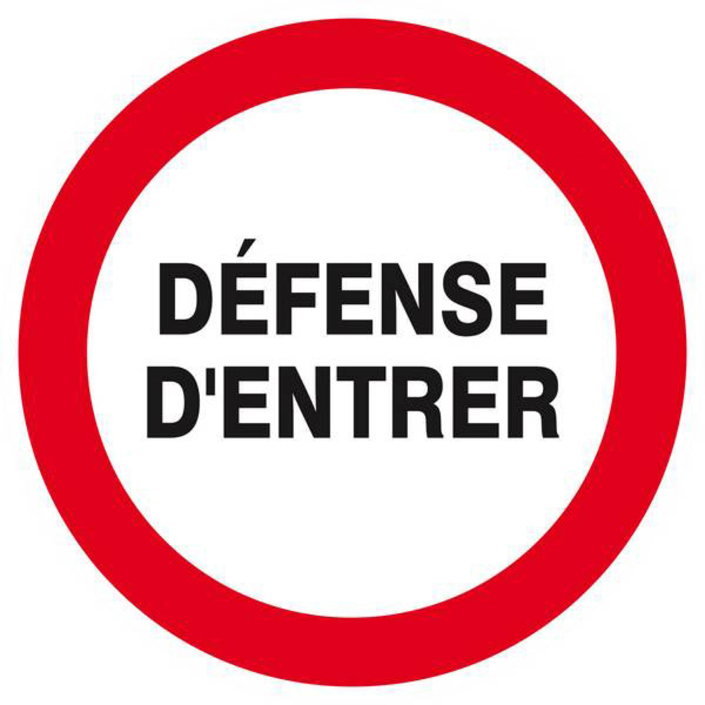 Panneau rigide DEFENSE D'ENTRER Ø180MM TALIAPLAST - 627219