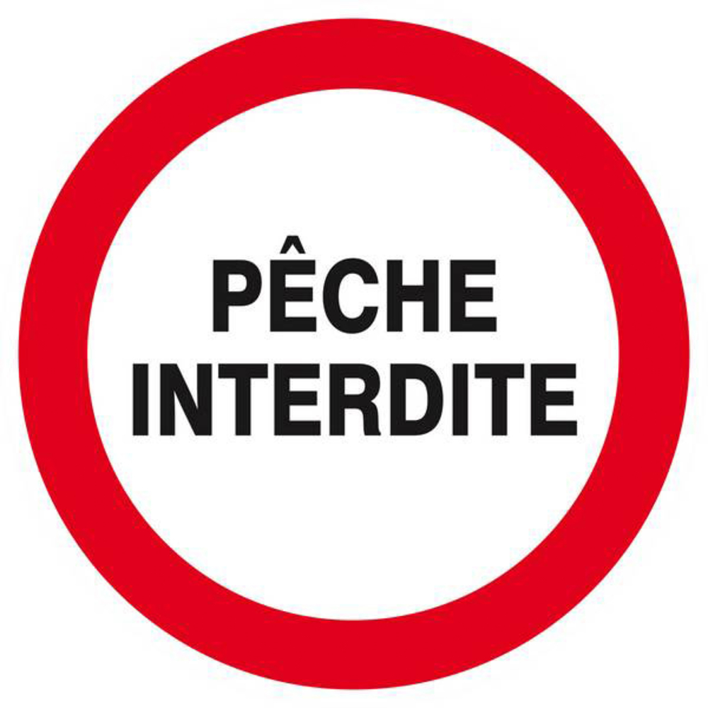 Panneau rigide PECHE INTERDITE Ø180MM TALIAPLAST - 627237