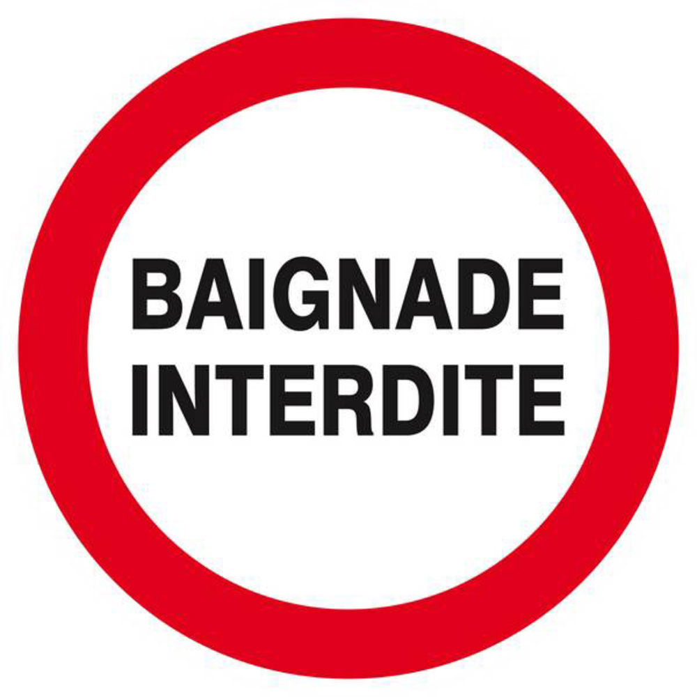 Panneau rigide BAIGNADE INTERDITE Ø180MM TALIAPLAST - 627241