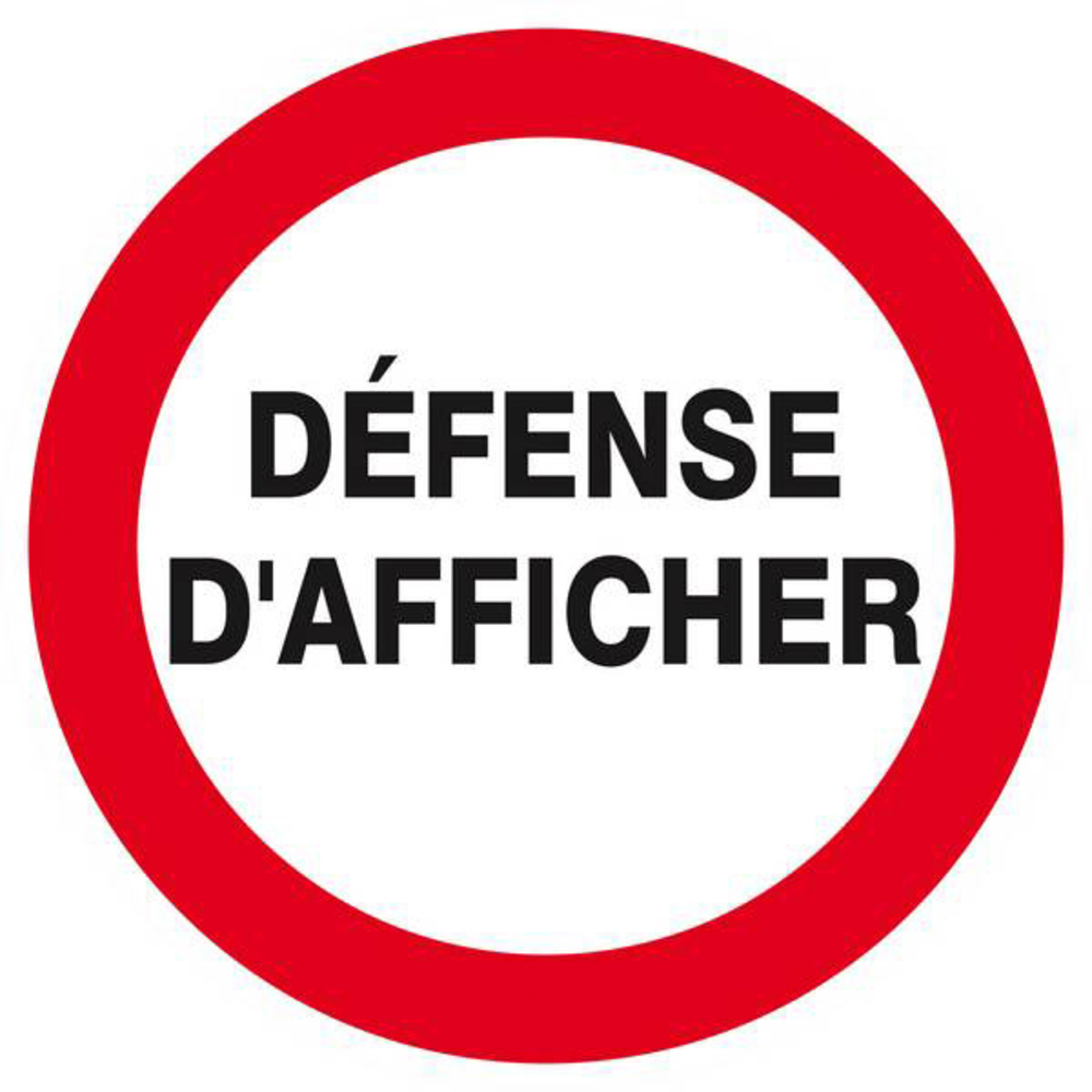 Panneau rigide DEFENSE D'AFFICHER Ø180MM TALIAPLAST - 627243