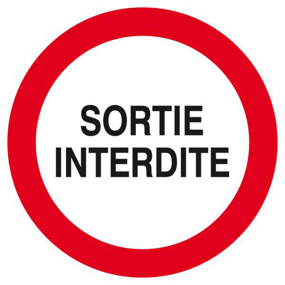 Panneau rigide SORTIE INTERDITE Ø180MM TALIAPLAST - 627246