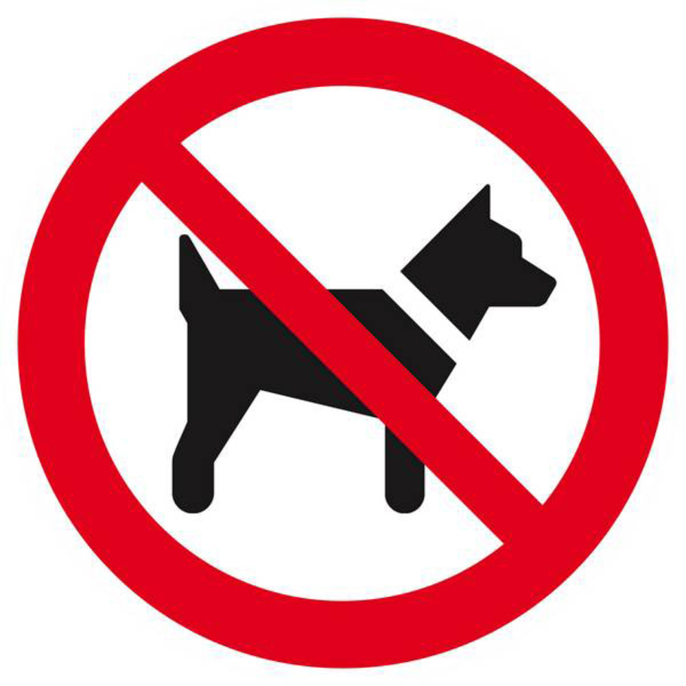 Panneau rigide INTERDIT AUX CHIENS Ø180MM TALIAPLAST - 627248