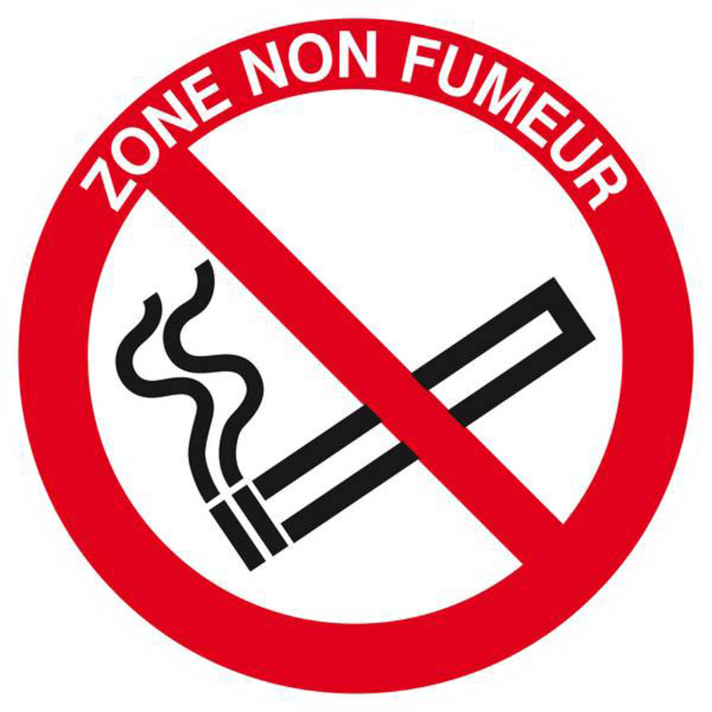 Panneau rigide ZONE NON FUMEUR Ø180MM TALIAPLAST - 627249