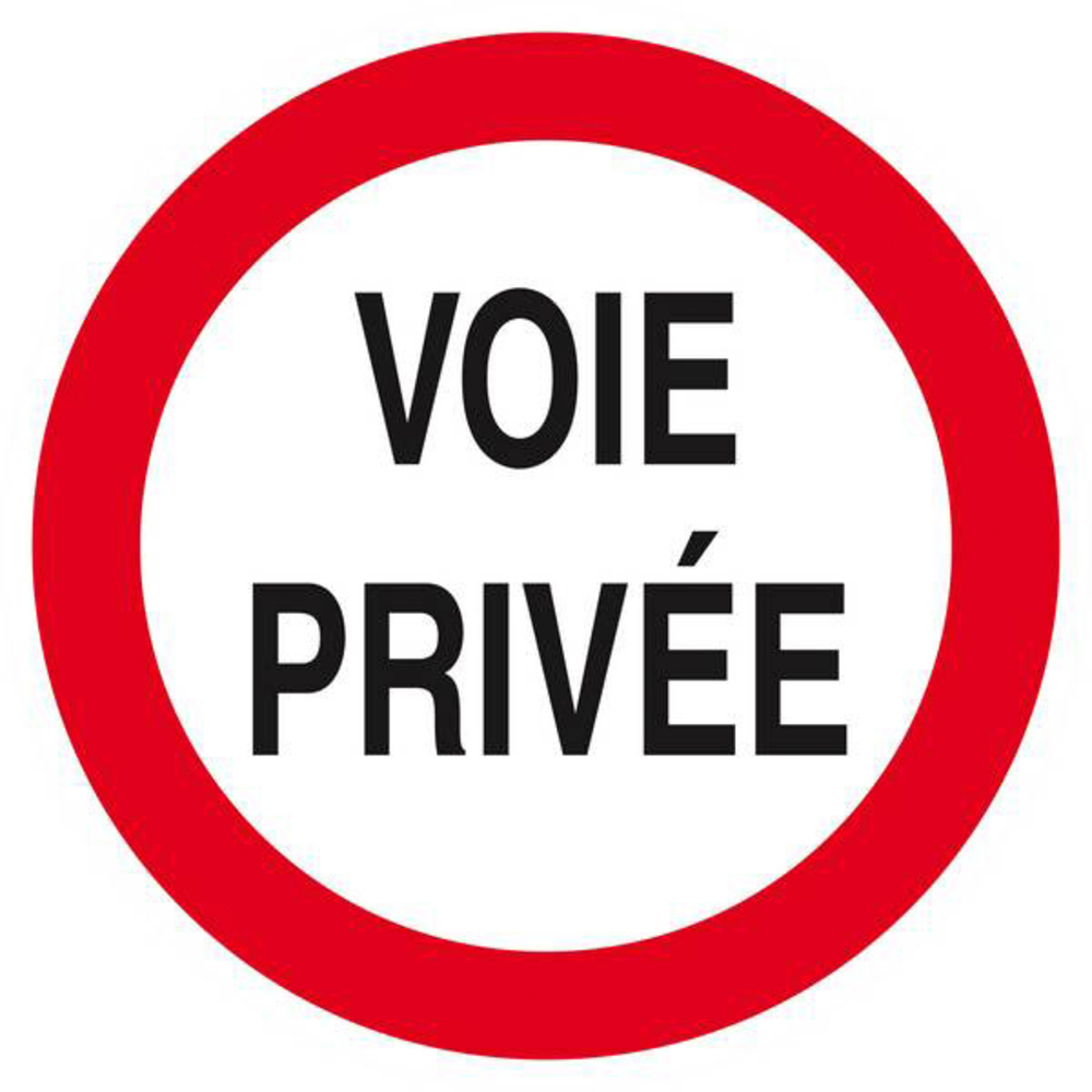 Panneau rigide VOIE PRIVEE CIRCULATION INTERDITE Ø180MM TALIAPLAST - 627265