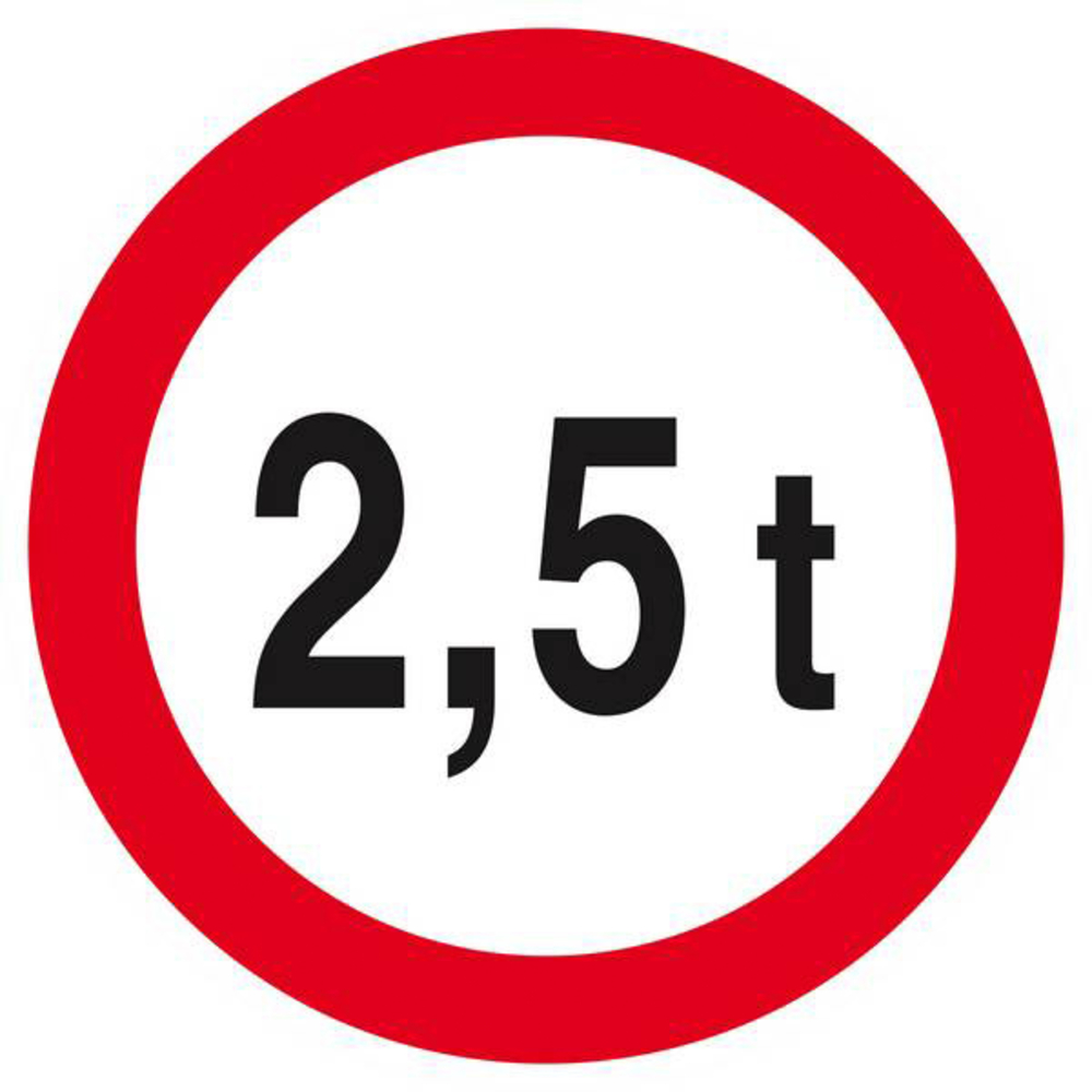 Panneau rigide INTERDIT AUX PLUS DE +2.5 TONNES Ø180MM TALIAPLAST - 627282