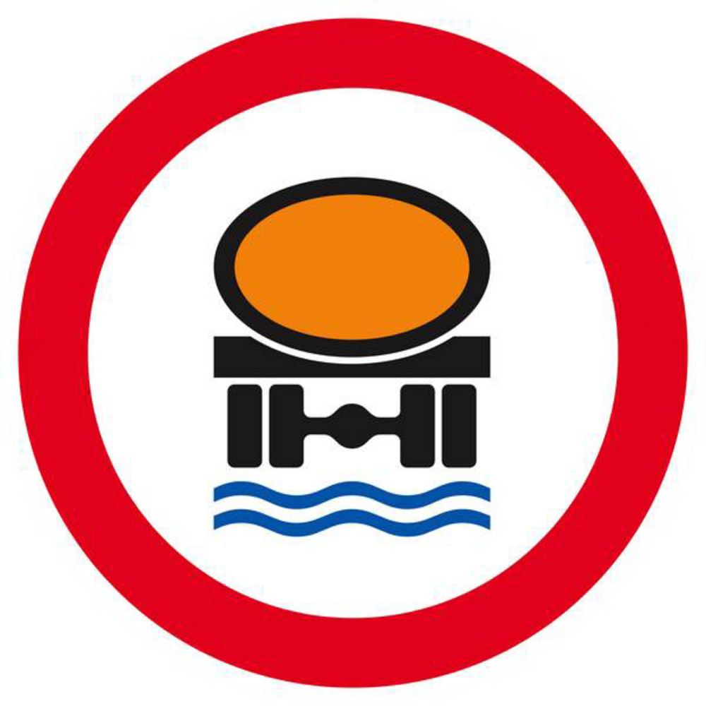 Panneau rigide INTERDIT TRANSPORT PROØ POLLUANTS LES EAUX Ø180MM TALIAPLAST - 627286