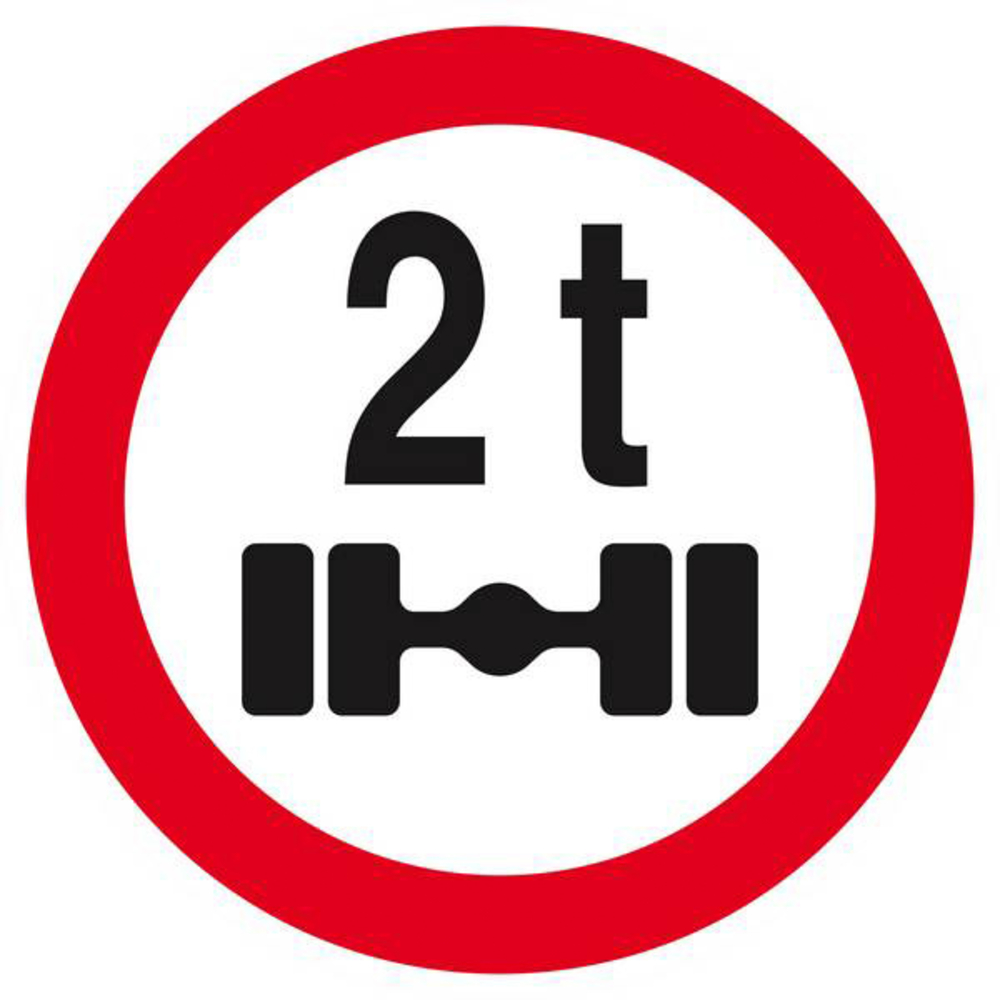 Panneau rigide INTERDIT VEHICULES PESANT S/UN ESSIEU + DE 2 T. D.180mm TALIAPLAST - 627288