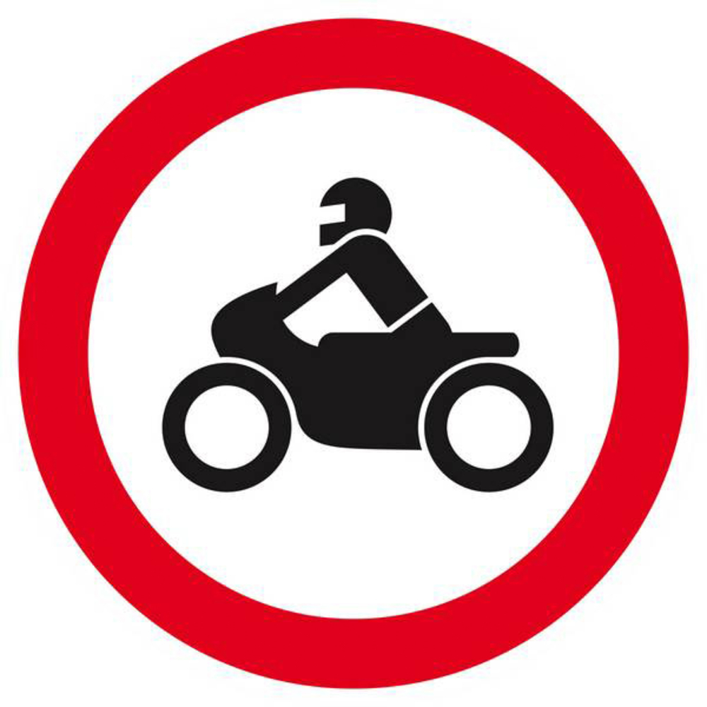 Panneau rigide INTERDIT AUX MOTOS Ø180MM TALIAPLAST - 627293