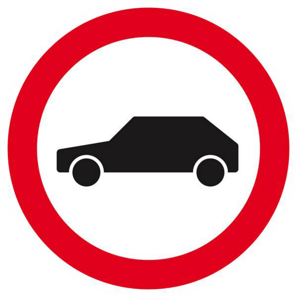 Panneau rigide INTERDIT AUX VEHICULES Ø180MM TALIAPLAST - 627297