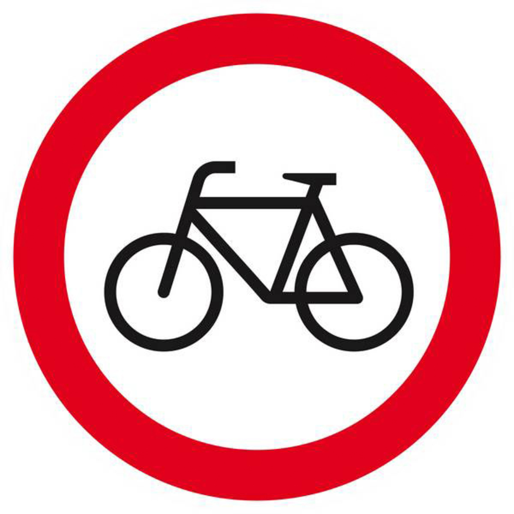 Panneau rigide INTERDIT AUX VELOS Ø180MM TALIAPLAST - 627298
