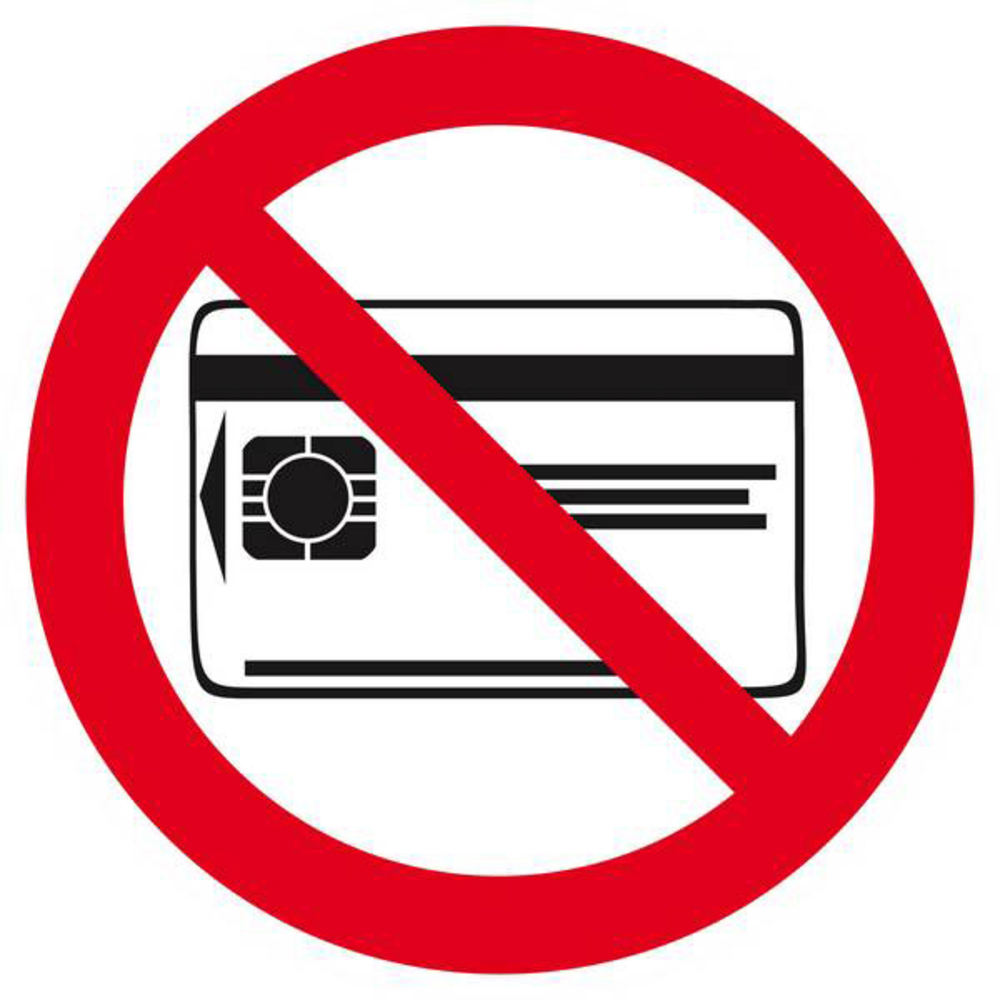 Panneau rigide CARTES MAGNETIQUES INTERDITES Ø180MM TALIAPLAST - 627311