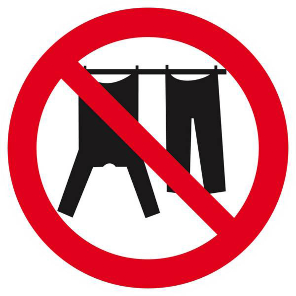 Panneau rigide INTERDIT D' ETENDRE DU LINGE Ø180MM TALIAPLAST - 627336