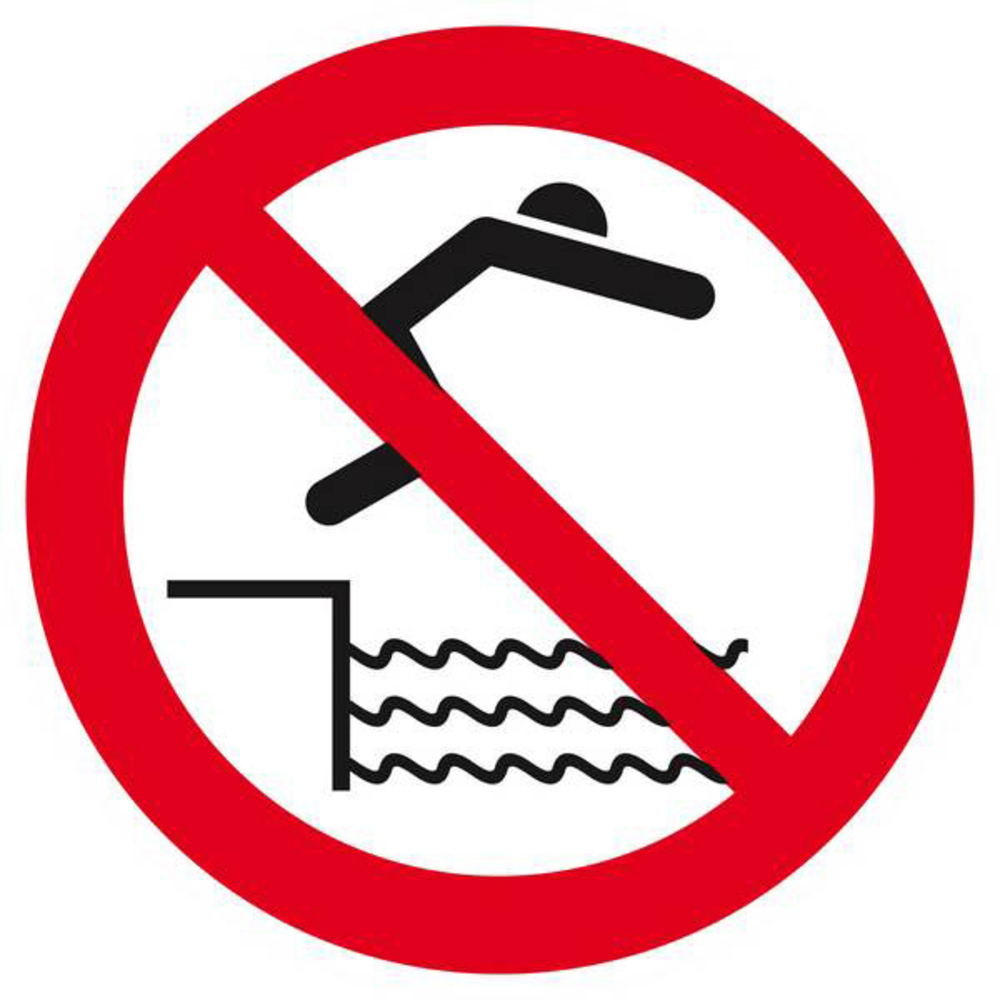 Panneau rigide INTERDIT DE PLONGER Ø180MM TALIAPLAST - 627339