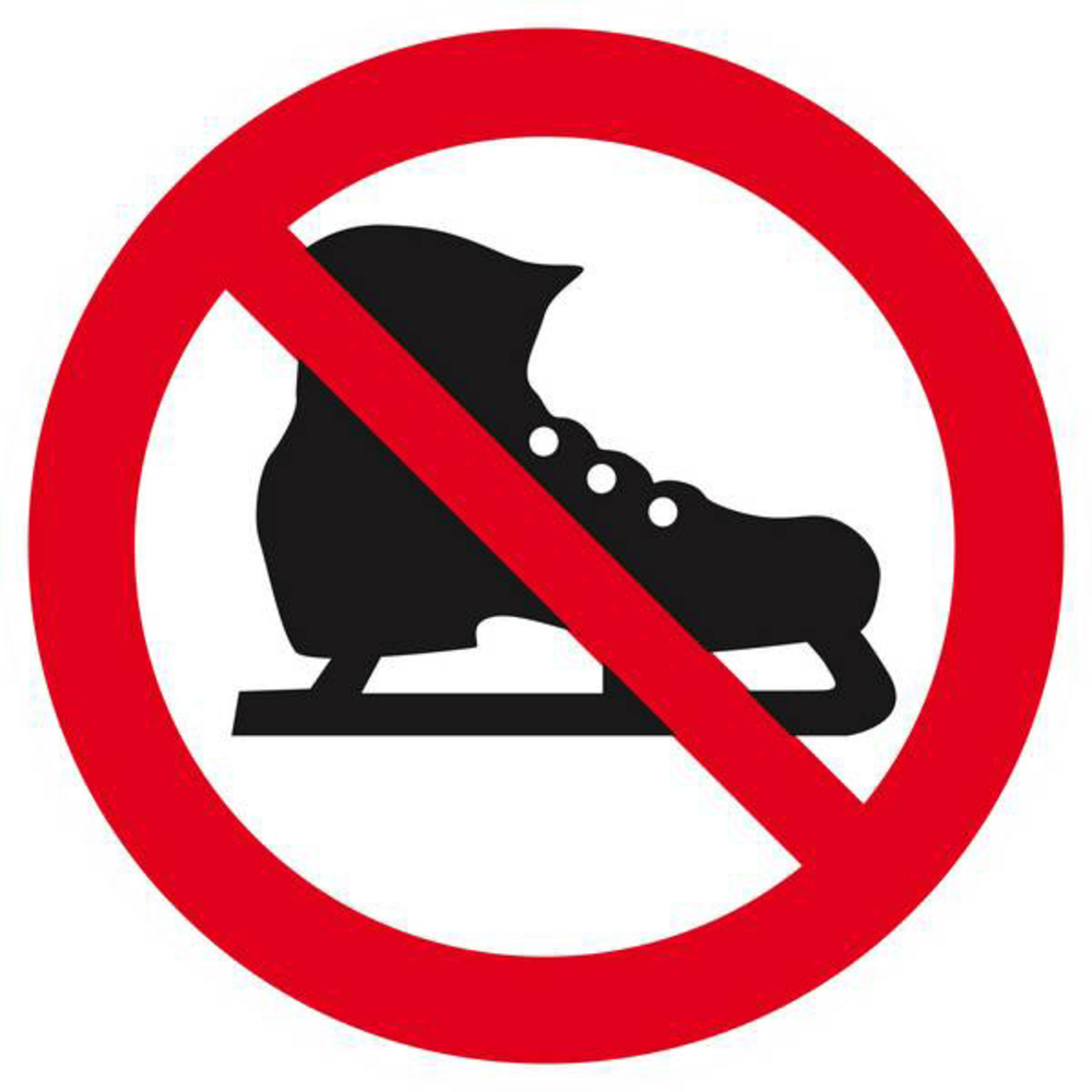 Panneau rigide PATINS INTERDITS Ø180MM TALIAPLAST - 627343