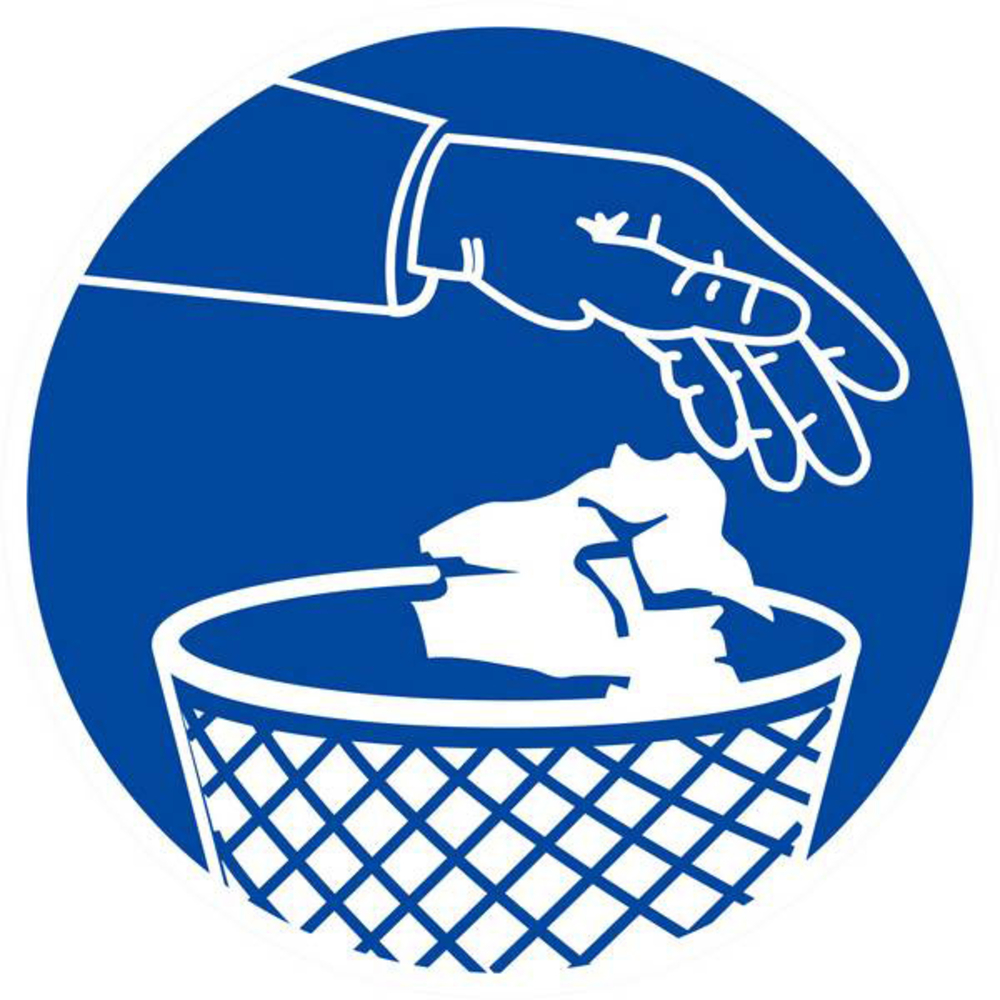 PANNEAU UTILISEZ LES POUBELLES Ø180MM TALIAPLAST - 627505