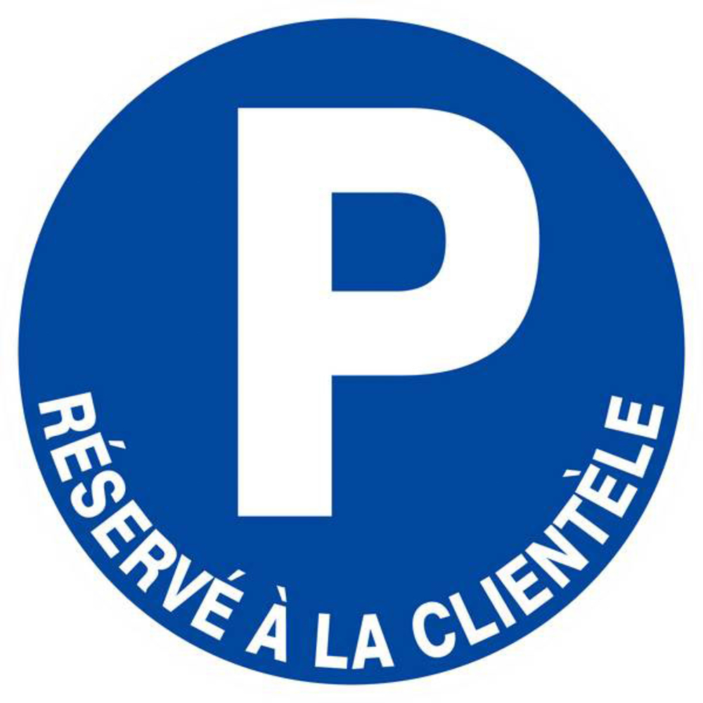 Panneau rigide PARKING RESERVE A LA CLIENTELE Ø180MM TALIAPLAST - 627521