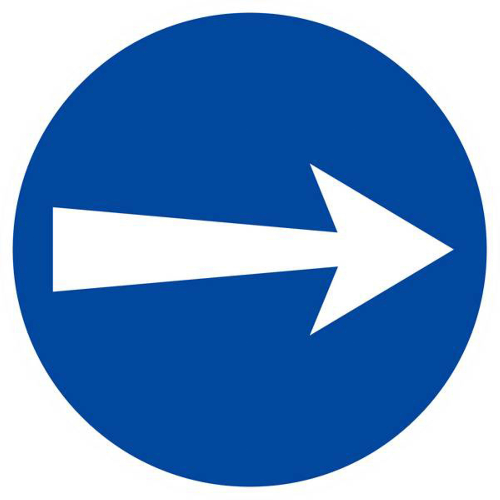 Panneau rigide SENS OBLIGATOIRE (VERS LA DROITE) Ø180MM TALIAPLAST - 627530