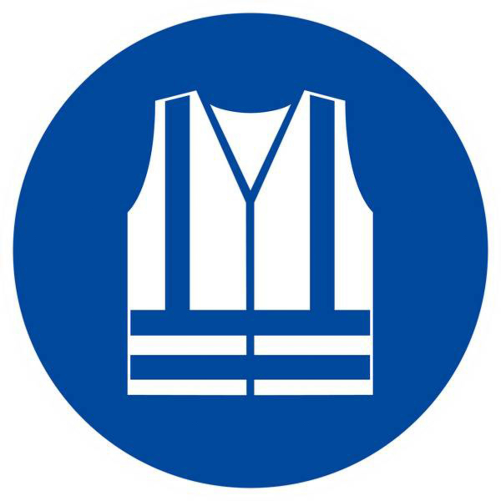 Panneau rigide GILET DE SECURITE HAUTE VISIBILITE OBLIGAT. Ø180MM TALIAPLAST - 627543