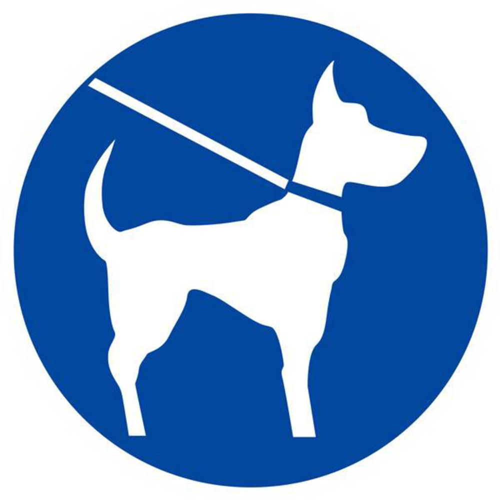 PANNEAU CHIEN EN LAISSE OBLIGATOIRE Ø180MM TALIAPLAST - 627544