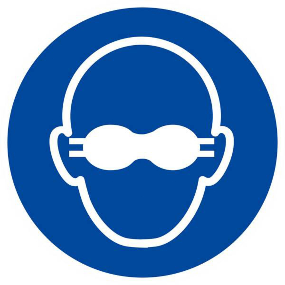 Panneau rigide LUNETTES DE PROTECTION OPAQUES OBLIGATOIRES Ø180MM TALIAPLAST - 627591