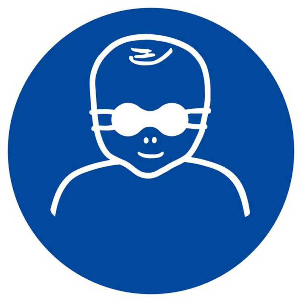 Panneau rigide PROTECTION OPAQUE DES YEUX OBLIGAT. P/ ENFANTS D.180mm TALIAPLAST - 627596