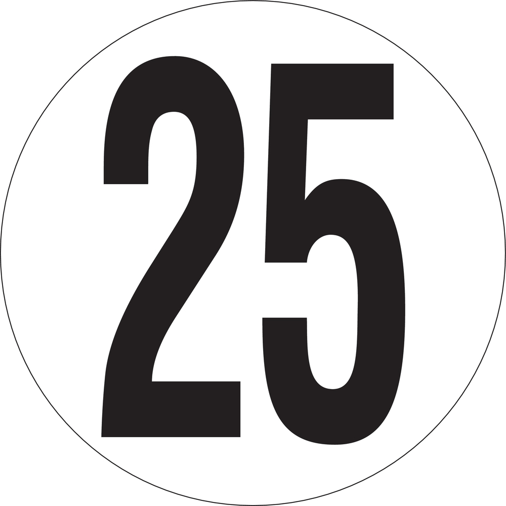 PANNEAU VEHICULES LIMITES A 25KM/H MAGNETIQUE Ø200MM SOFOP TALIAPLAST - 628203