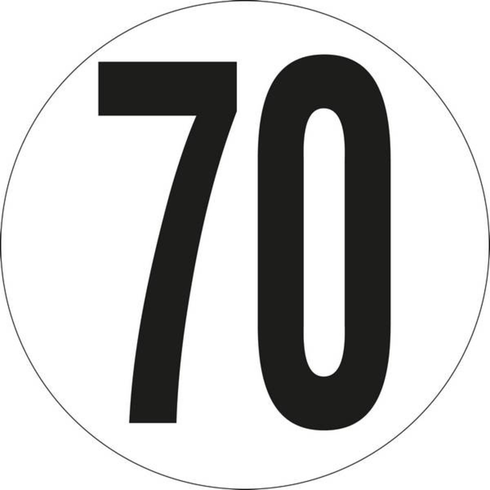 VEHICULES LIMITES A 70KM/H ADHESIF D.200mm TALIAPLAST - 628212