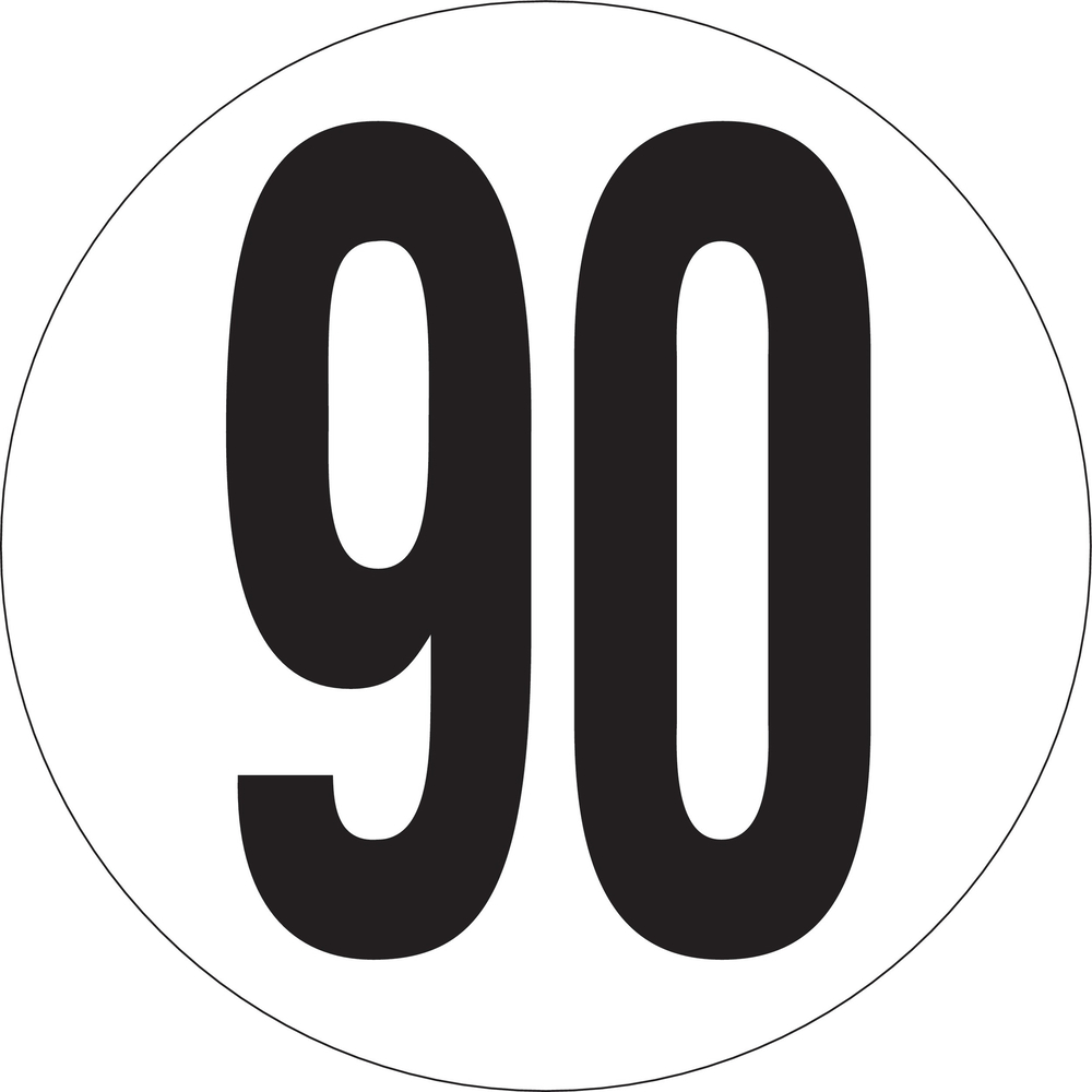 PANNEAU VEHICULES LIMITES A 90KM/H MAGNETIQUE Ø200MM TALIAPLAST - 628233
