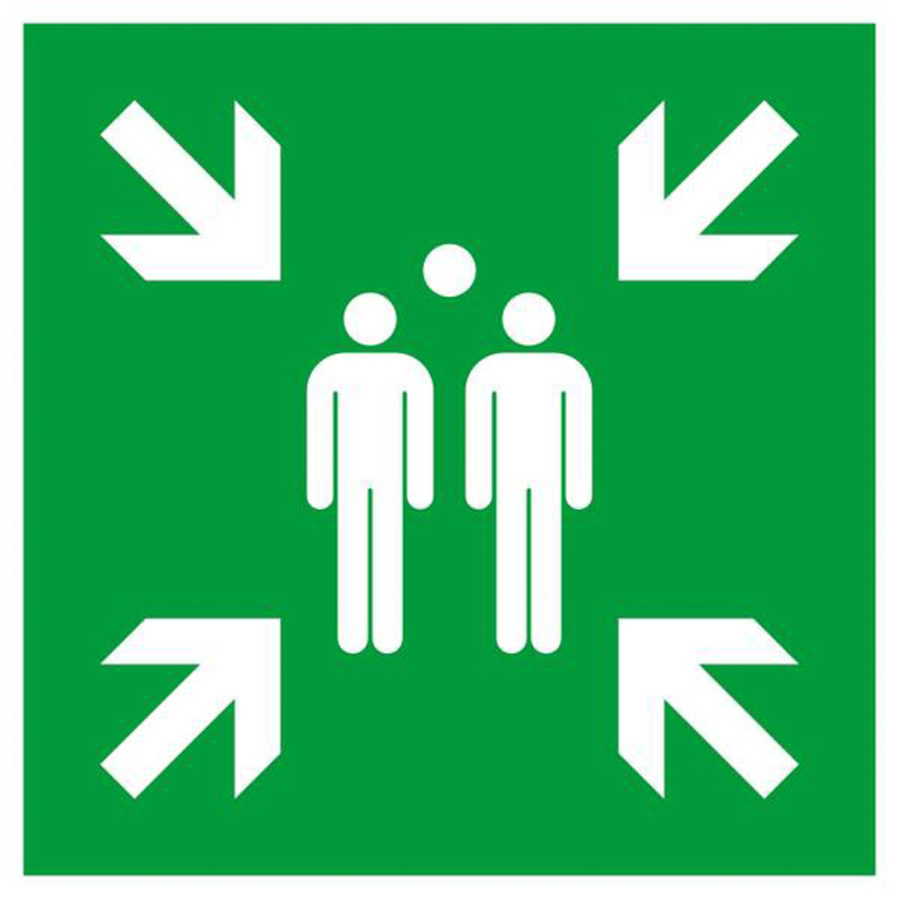 PANNEAU POINT DE RASSEMBLEMENT APRES EVACUATION 200X200MM TALIAPLAST - 628403