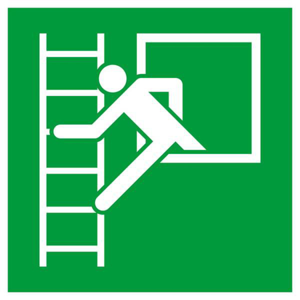 PANNEAU FENETRE DE SECOURS AVEC ECHELLE DE SECOURS 200X200MM TALIAPLAST - 628422