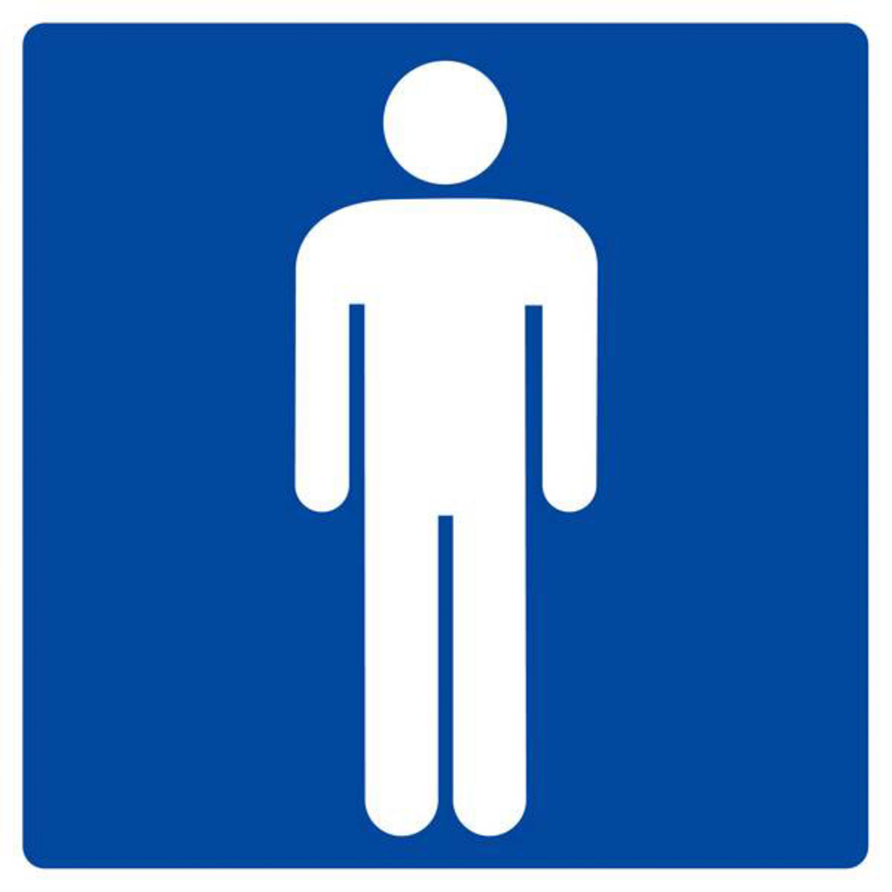 Panneau rigide TOILETTES HOMMES 200X200MM TALIAPLAST - 628603