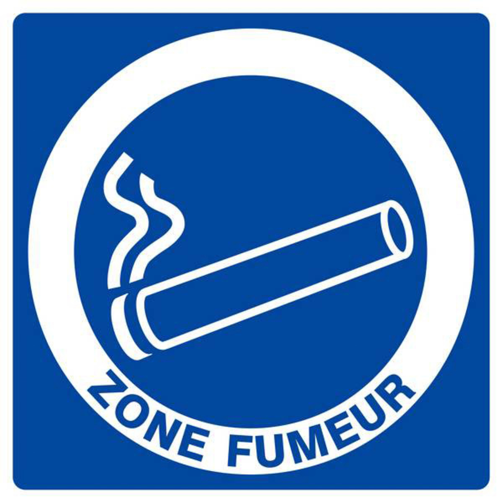 Panneau rigide ZONE FUMEUR 200X200MM TALIAPLAST - 628605