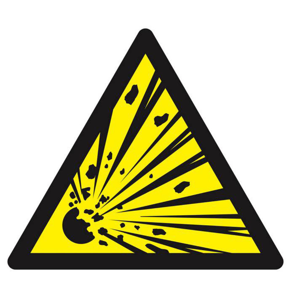 Panneau rigide DANGER, MATIERES EXPLOSIVES 300X300X300MM TALIAPLAST - 629318