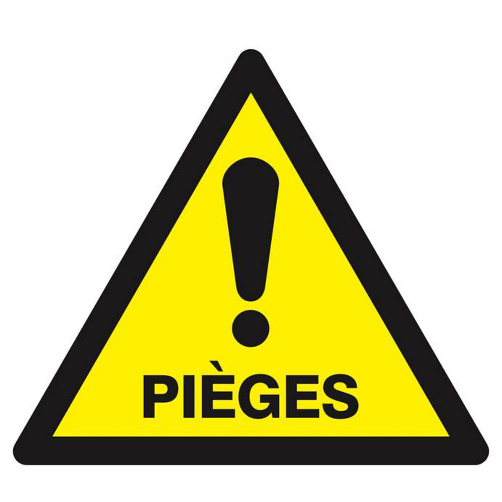 Panneau rigide DANGER PIEGES 300X300X300MM TALIAPLAST - 629329