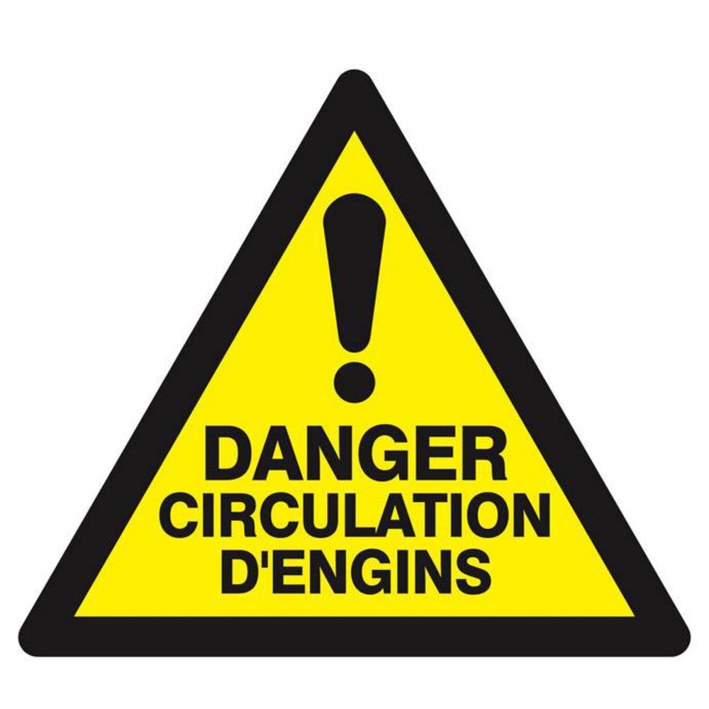 Panneau rigide DANGER CIRCULATION D'ENGINS 300X300X300MM TALIAPLAST - 629331