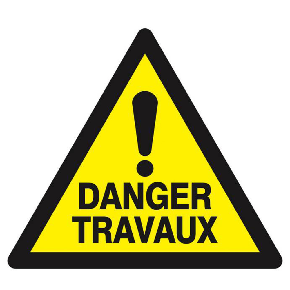Panneau rigide DANGER TRAVAUX 300X300X300MM TALIAPLAST - 629334