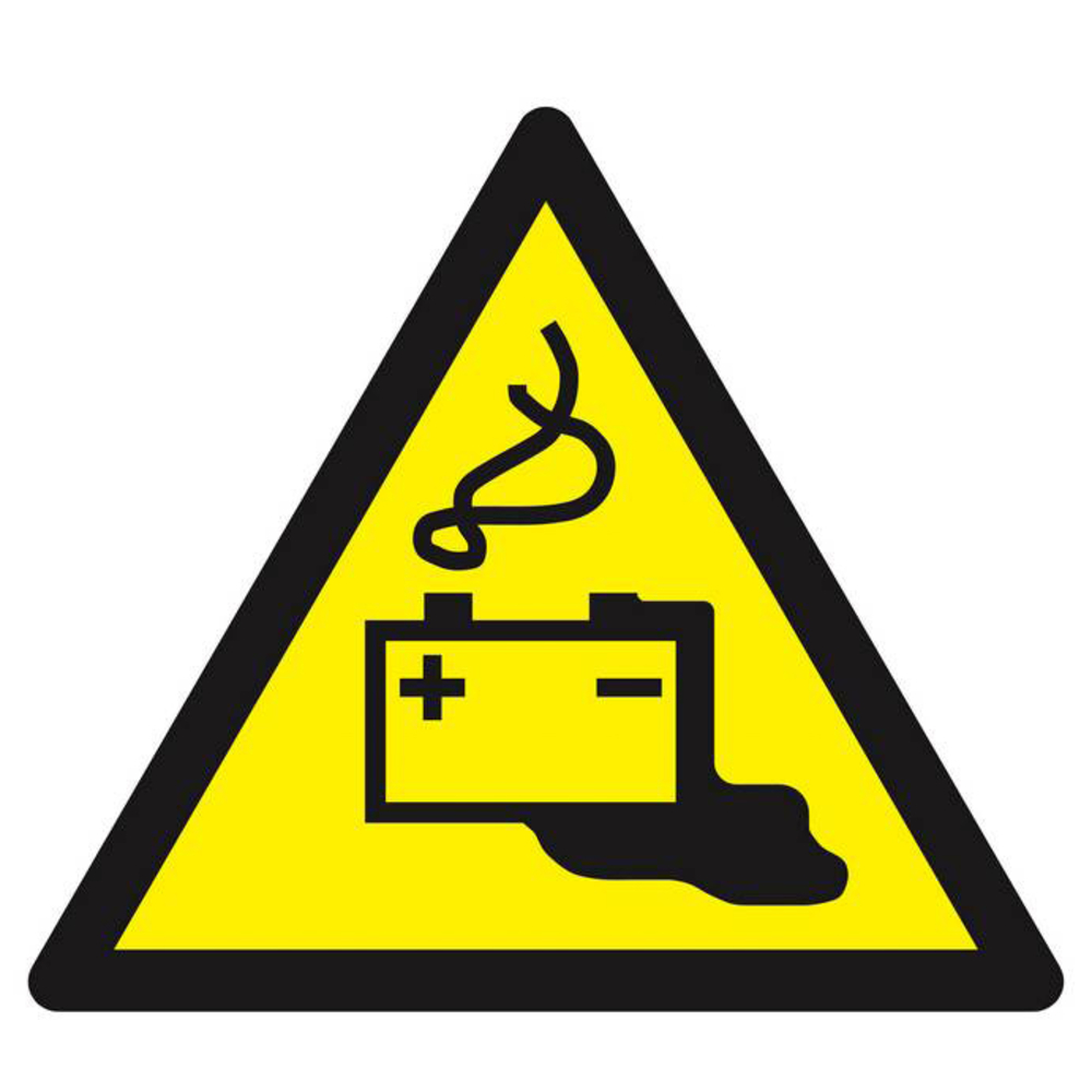 Panneau rigide DANGER, CHARGE DE LA BATTERIE EN COURS 300X300X300MM TALIAPLAST - 629335