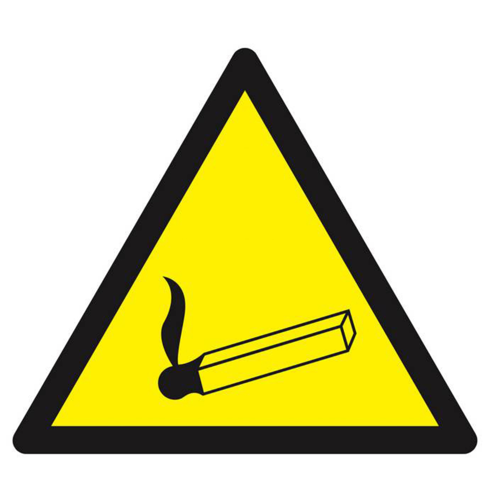 Panneau rigide DANGER FLAMME NUE MATIERE INFLAMMABLE 300X300X300MM TALIAPLAST - 629339