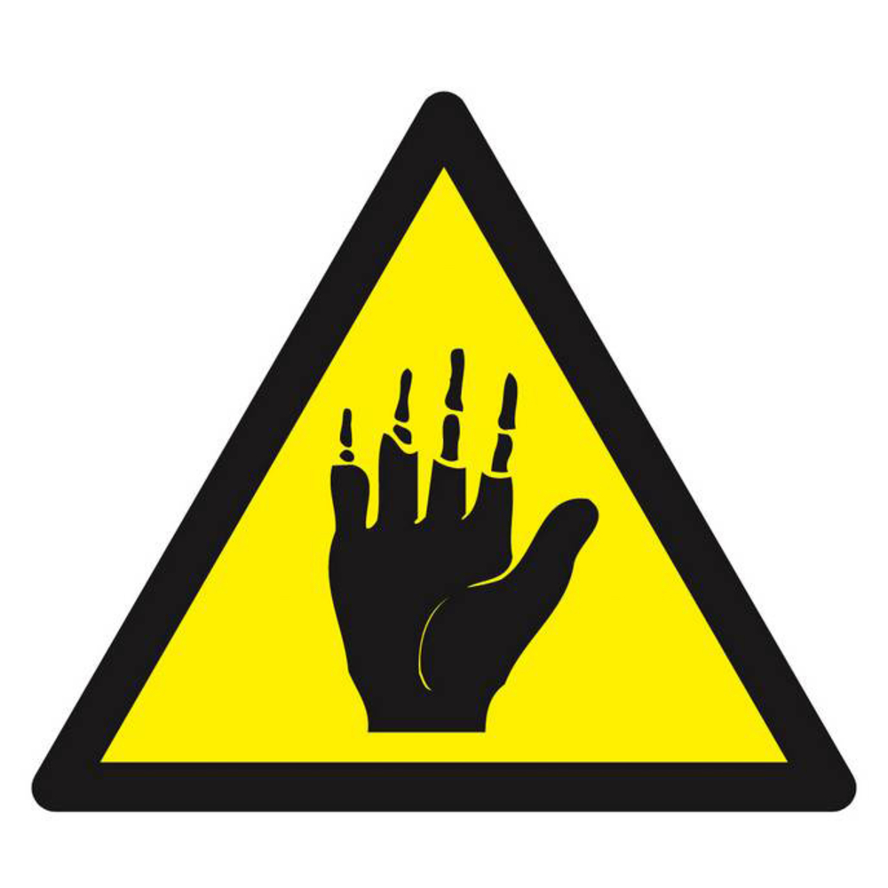 Panneau rigide DANGER PRODUIT CORROSIF POUR LES MAINS 100X100X100MM TALIAPLAST - 629903