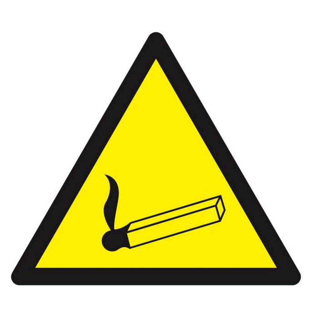 Panneau rigide DANGER FLAMME NUE MATIERE INFLAMMABLE 100X100X100MM TALIAPLAST - 629925